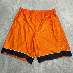 Mens XXL Vintage Nike Shiny Dazzle Basketball Shorts Baggy Orange Drawstring Y2K